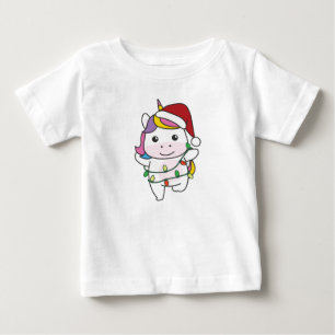 Einhorn Weihnachts Winter Tiere Feiertag Unicorns Baby T-shirt