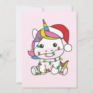 Einhorn Weihnachts Winter Tiere Feiertag Unicorns Feiertagskarte