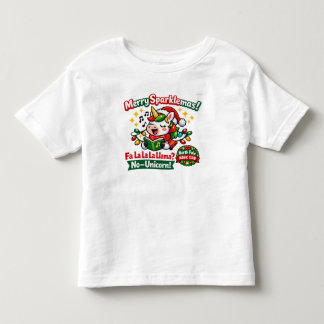 Einhorn-Weihnachtsdesign Kleinkind T-shirt