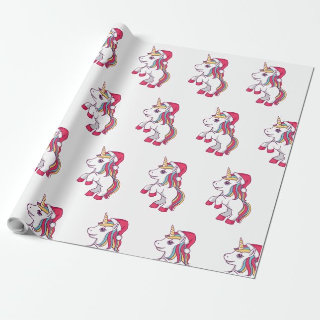 Einhorn Weihnachtswrapping Paper, Unicorn Geschenkpapier (Ungerollt)
