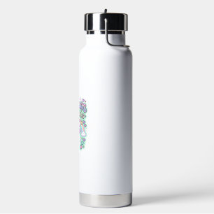 Einhorn-Wiederbelebung mit Glitzer Premium-Vektor- Trinkflasche