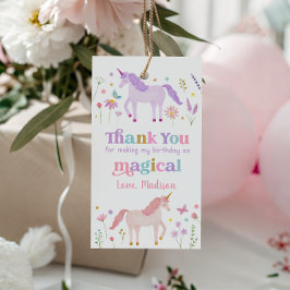 Einhorn-Wiese Pastellrosa Gold Geburtstag Geschenkanhänger