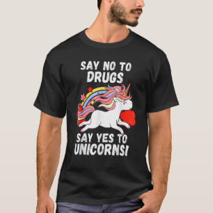Einhorn Wir tragen Rot für Red Ribbon Week Aw T-Shirt