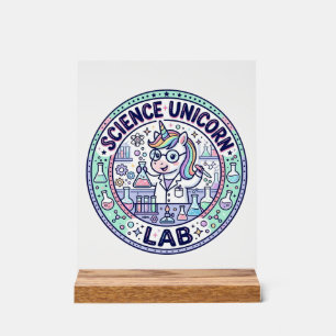 Einhorn Wissenschaft Einhorn Labor POD Fertige App Acrylschild