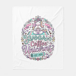 Einhorn Yoga Kaffee Einhörner Stylisches T-Shirt D Fleecedecke