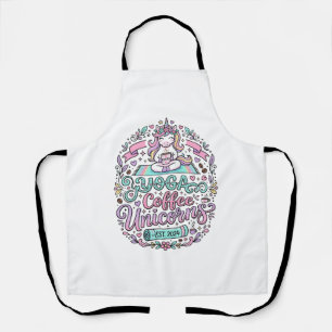 Einhorn Yoga Kaffee Einhörner Stylisches T-Shirt D Schürze