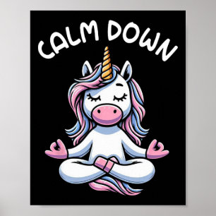 Einhorn Yoga Meditation zur Beruhigung Poster