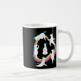 Einhorn Yoga Sonnengruß Posen Regenbogen Meme Kaffeetasse
