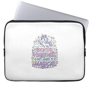 Einhorn-Zahnreinigerin, aber machen Sie es magisch Laptopschutzhülle