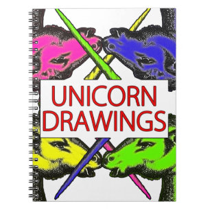 Einhorn-Zeichnungen - lustiges Notizbuch-wirkliche Notizblock