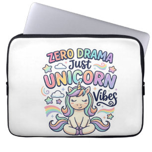 Einhorn Zero Drama Nur Einhorn Stimmung Fett Typog Laptopschutzhülle