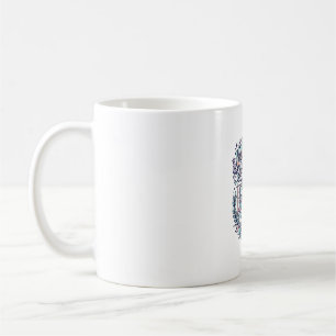 Einhorn-Ziel-Getter Retro-Stil Grafik-T-Shirt-Desi Kaffeetasse