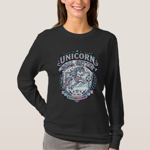 Einhorn-Ziel-Getter Retro-Stil Grafik-T-Shirt-Desi T-Shirt