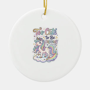 Einhorn zu süß, um gewöhnlich zu sein Premium Vekt Keramik Ornament