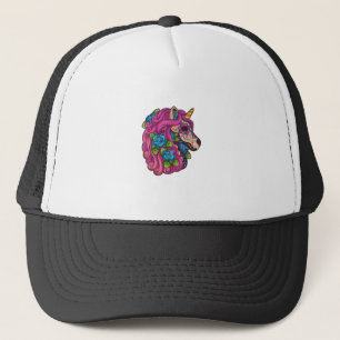 Einhorn Zucker Schädel Mexiko Calavera Dia De Los Truckerkappe