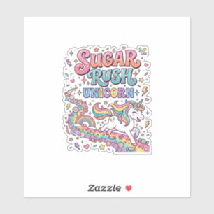 Einhorn Zuckerrausch Einhorn Kawaii Marktplatz Kun Aufkleber