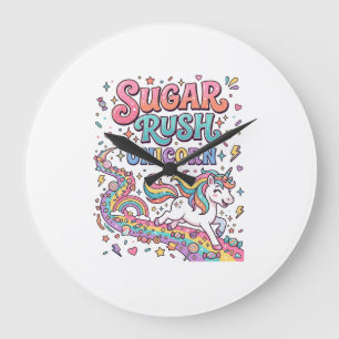 Einhorn Zuckerrausch Einhorn Kawaii Marktplatz Kun Große Wanduhr