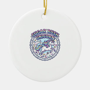 Einhorn Zuckerrausch Einhorn Lustiges Süßes Gesche Keramik Ornament