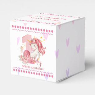 Einhorn zum 1. Geburtstag Rosa Kleines Mädchen Geschenkschachtel