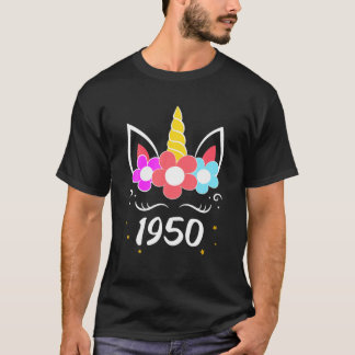 Einhorn zum Geburtstag Vintage 1950 Geschenk T-Shirt
