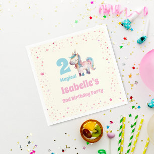 Einhorn Zwei Magische 2. Geburtstagsfeier Serviette