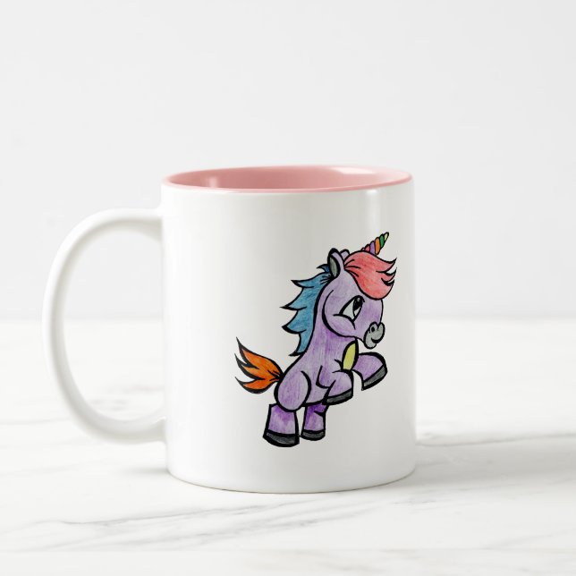 Einhorn Zweifarbige Tasse (Links)