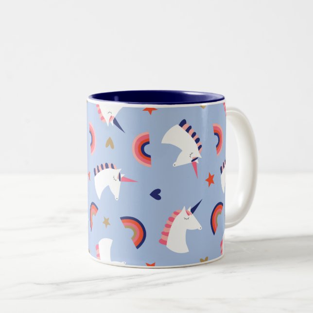 Einhorn Zweifarbige Tasse (VorderseiteRechts)