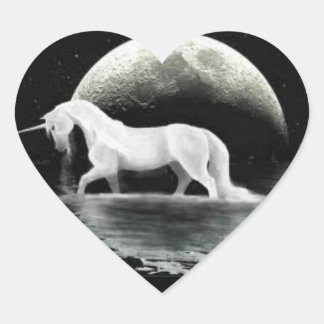 Einhornaufkleber Herz-Aufkleber