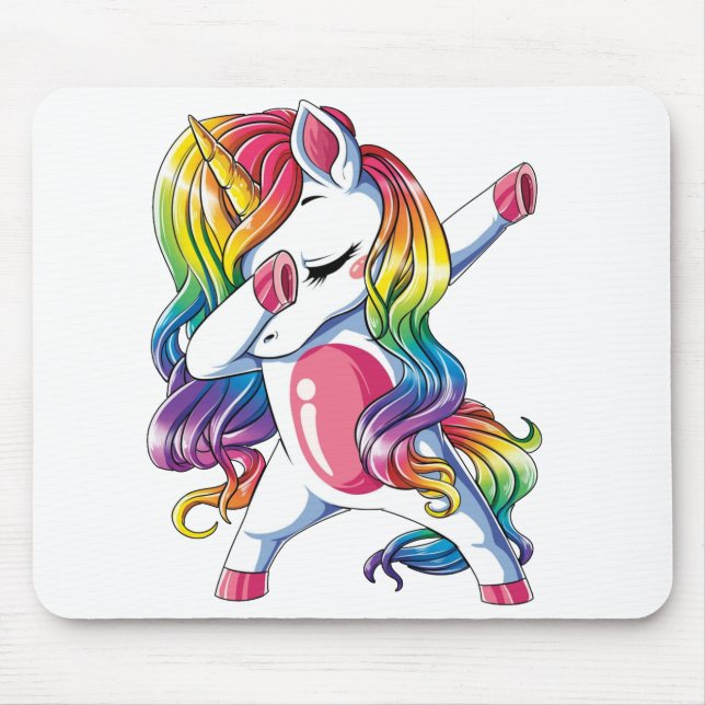 Einhornbetupfen Mousepad (Vorne)