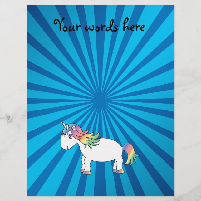 Einhornblauer Sonnenbrand Flyer (Vorne)