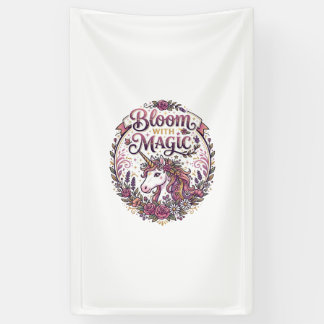 Einhornblüte mit Magie POD Fertig Weißer Hintergru Banner