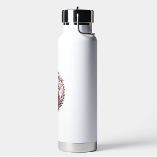 Einhornblüte mit Magie POD Fertig Weißer Hintergru Trinkflasche