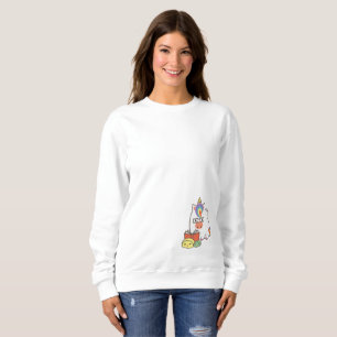 Einhornbuchwurm Sweatshirt