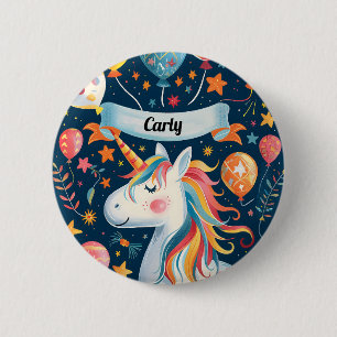 Einhorndesign für Kinder Button