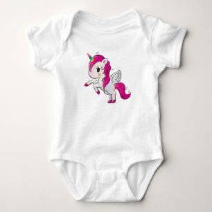 Einhorndruckbabyanzug Baby Strampler