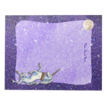 Einhornende Lila Imitate Glitzer Border