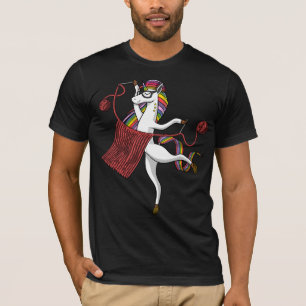 Einhornende Mama Zaubergarnknitter T-Shirt