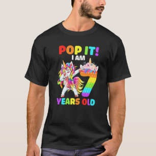 Einhornende Pop Ich bin 7 Jahre alt Kinder 7th B T-Shirt