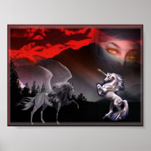 Einhörner auf dem letzten Stand Poster