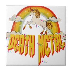 Einhörner des Death Metal Fliese