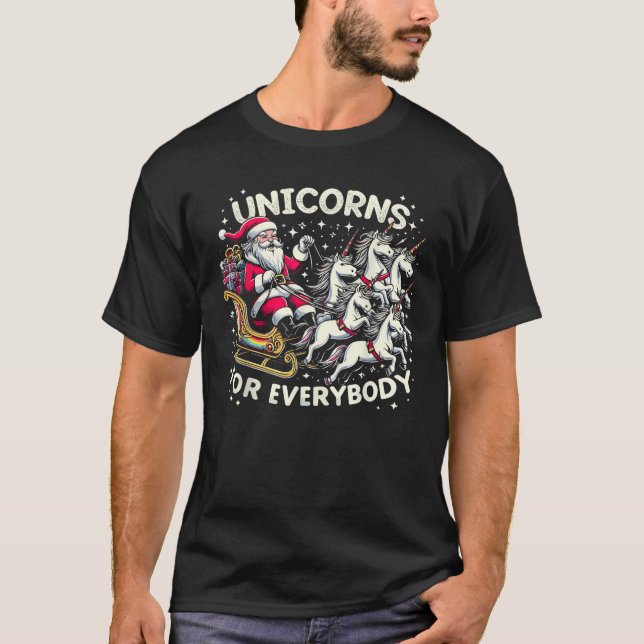 Einhörner für alle Einhorn Weihnachtsfrauen Kind T-Shirt (Vorderseite)