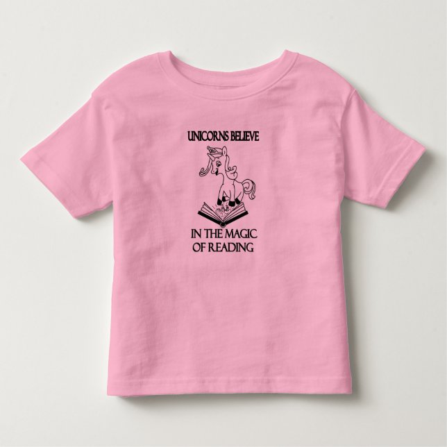 Einhörner glauben an den Zauber des Lesens - BL Kleinkind T-shirt (Vorderseite)