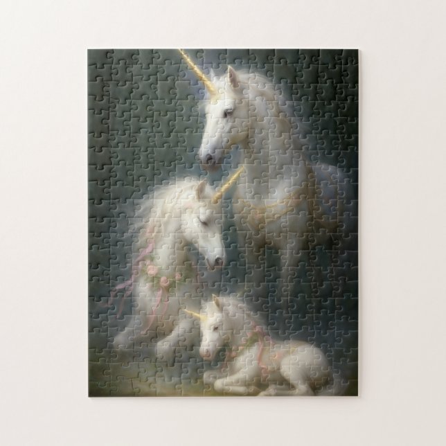 Einhörner neugeborenes Baby Puzzle (Vertikal)