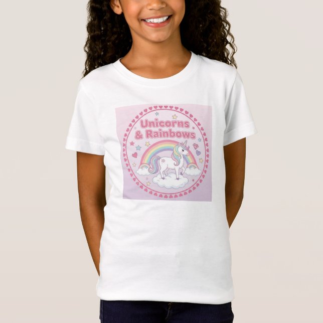 Einhörner & Regenbögen T-Shirt (Vorderseite)