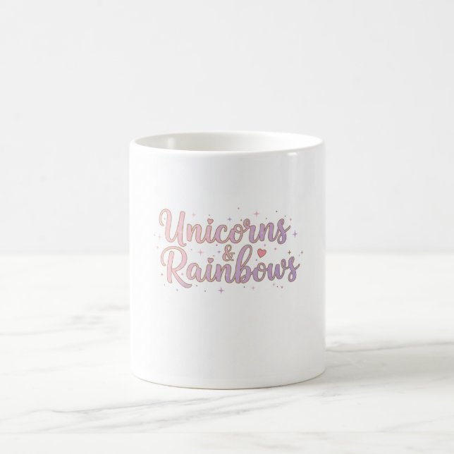 Einhörner & Regenbogen Tasse (Mittel)