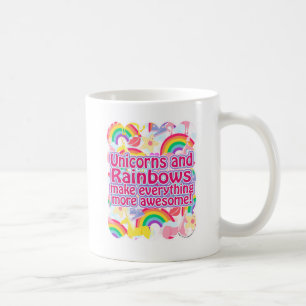Einhörner und Regenbogen Tasse