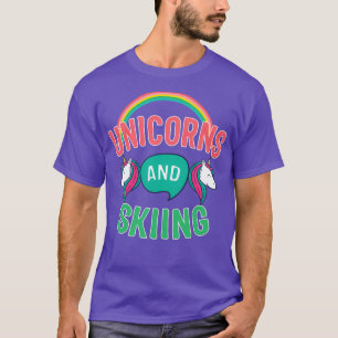 Einhörner und Skigeschenk T-Shirt