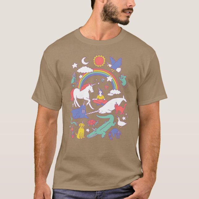 Einhörner vintage T-Shirt (Vorderseite)