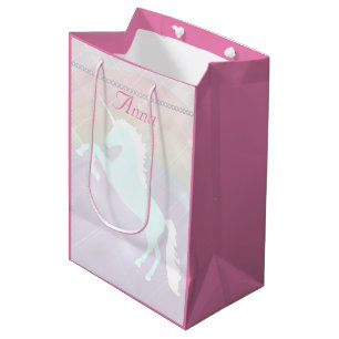 Einhornfantasy pink und lila mittlere geschenktüte