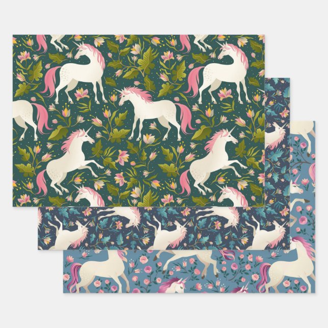 Einhornfolienblätter Geschenkpapier Set (Set)